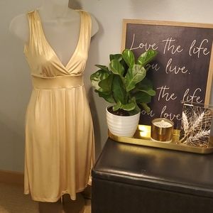 🌈 Shimmery gold cocktail dress - NWOT